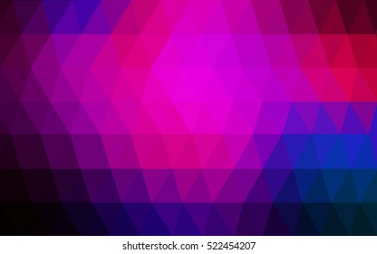 Dark pink, blue polygon abstract template. An elegant bright illustration with gradient. The template can be used as a background for cell phones.