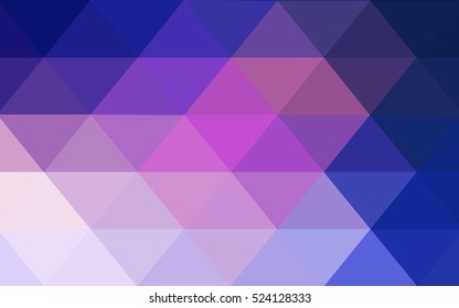 Dark pink, blue polygon abstract template. Brand-new colored illustration in blurry style with gradient. Triangular pattern for your business design.