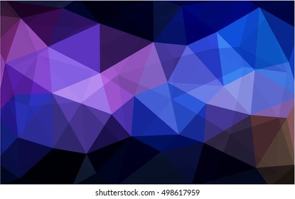Dark pink, blue polygonal background. Creative geometric illustration in Origami style with gradient. Brand-new design for your business.