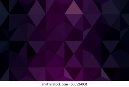Dark pink, blue polygonal background. A vague abstract illustration with gradient. The best triangular design for your business.