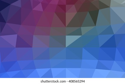 Dark pink, blue polygonal illustration, which consist of triangles. Triangular design for your business. Geometric background in Origami style with gradient.