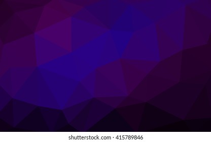Dark pink, blue polygonal illustration, which consist of triangles. Triangular design for your business. Geometric background in Origami style with gradient.