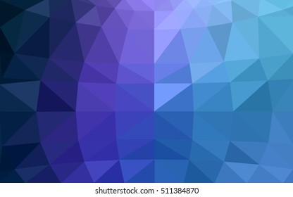 Dark pink, blue polygonal illustration, which consist of triangles. Triangular design for your business. Geometric background in Origami style with gradient.