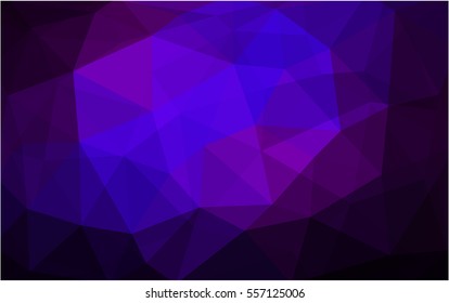 Dark Pink Blue polygonal illustration, which consist of triangles. Triangular design for your business. Creative geometric background in Origami style with gradient