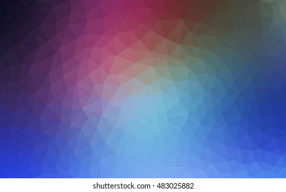 Dark pink, blue polygonal template. An elegant bright illustration with gradient. A completely new design for your business.