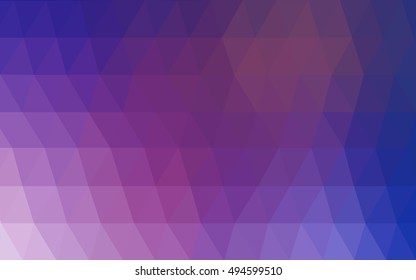 Dark pink, blue polygonal template. Colorful illustration in abstract style with gradient. The elegant pattern can be used as part of a brand book.