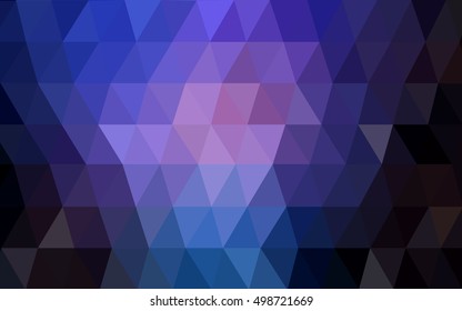 Dark pink, blue polygonal template. Modern geometrical abstract illustration with gradient. The template can be used as a background for cell phones.