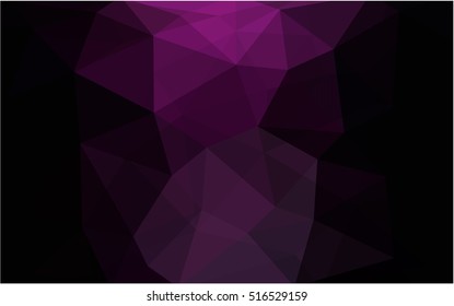 Dark pink, blue polygonal template. Colorful abstract illustration with gradient. The elegant pattern can be used as part of a brand book.