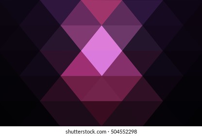 Dark pink, blue shining triangular template. A completely new color illustration in a vague style. The best triangular design for your business.