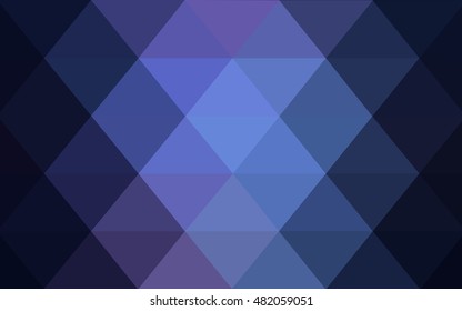 Dark pink, blue triangle mosaic pattern. Glitter abstract illustration with an elegant design. The textured pattern can be used for background.
