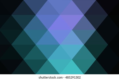Dark pink, blue triangle mosaic background. A vague abstract illustration with gradient. A completely new design for your business.