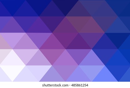 Dark pink, blue triangle mosaic template. Glitter abstract illustration with an elegant design. A completely new design for your business.