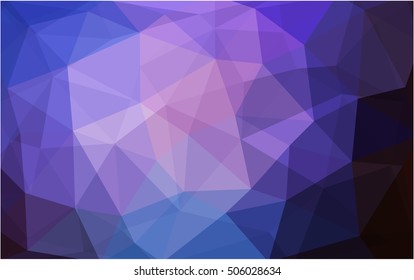 Dark pink, blue triangle mosaic template. Modern geometrical abstract illustration with gradient. The best triangular design for your business.