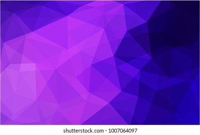 Dark Pink, Blue vector abstract textured polygonal background. Blurry triangle design. Pattern can be used for background.
