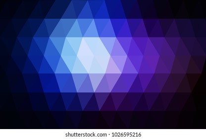 Dark Pink, Blue vector abstract textured polygonal background. Blurry triangle design. Pattern can be used for background.