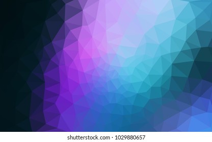 Dark Pink, Blue vector abstract textured polygonal background. Blurry triangle design. Pattern can be used for background.