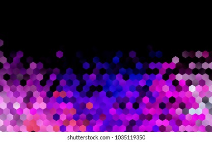 Dark Pink, Blue vector abstract textured polygonal background. Brand-new blurry hexagonal design. Pattern can be used for background.