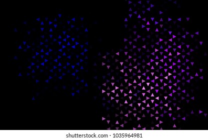 Dark Pink, Blue vector abstract colorful background, which consist of triangles. Pattern with colored triangles on white background.
