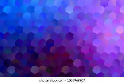 Dark Pink, Blue vector abstract pattern with circles. Geometry template for your business design. Background with colored spheres.
