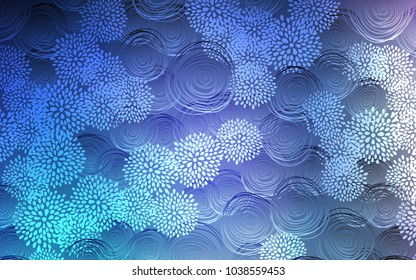 Dark Pink, Blue vector abstract doodle template. Brand-new colored illustration in blurry style with flowers. A completely new template for your business design.