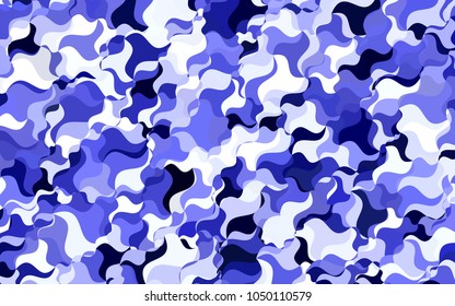 Dark Pink, Blue vector abstract cambered template. Colorful abstract illustration with gradient crooked lines. Brand-new style for your business design.