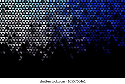 Dark Pink, Blue vector abstract small hearts on white background. Template for valentine day with sweet, romantic concept. Amazing pattern for your design, banner, leaflet.