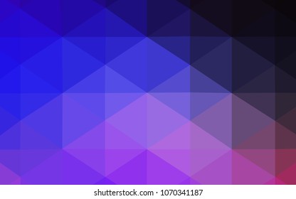 Dark Pink, Blue vector abstract mosaic pattern. Colorful illustration in abstract style with gradient. A new texture for your design.