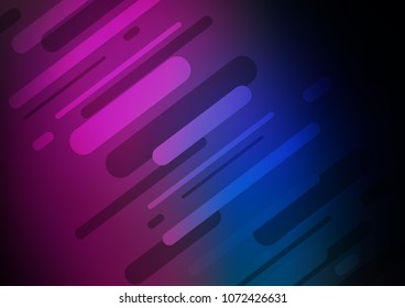 Dark Pink, Blue vector abstract doodle pattern. Geometric doodle illustration in Origami style with gradient. A new texture for your design.