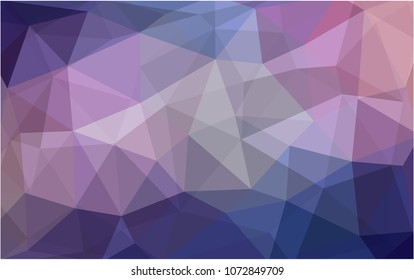 Dark Pink, Blue vector abstract textured polygonal background. Blurry triangle design. Pattern can be used for background.