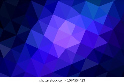 Dark Pink, Blue vector abstract polygonal background. Geometric illustration in Origami style with gradient.  A new texture for your design.