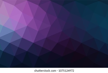 Dark Pink, Blue vector abstract polygonal background. Shining polygonal illustration, which consist of triangles. Triangular pattern for your business design.