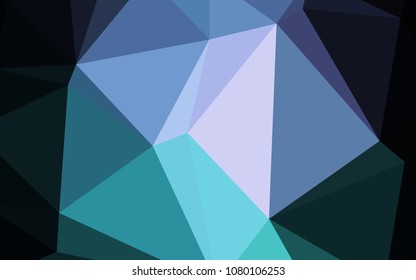 Dark Pink, Blue vector abstract polygonal template. Creative illustration in halftone style with gradient. A completely new design for your business.