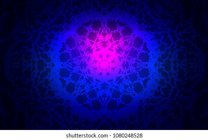 Dark Pink, Blue vector abstract doodle template. Doodles created by child on blurred abstract background with gradient. The template can be used as a background for cell phones.