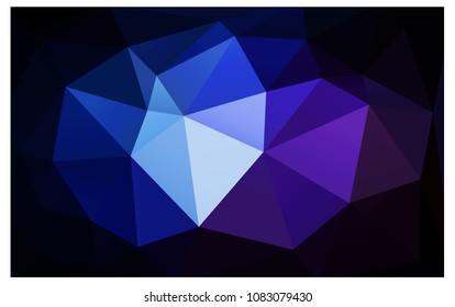 Dark Pink, Blue vector abstract textured polygonal background. Blurry triangle design. Pattern can be used for background.