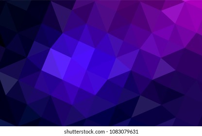 Dark Pink, Blue vector abstract polygonal template. Polygonal abstract illustration with gradient. A new texture for your design.