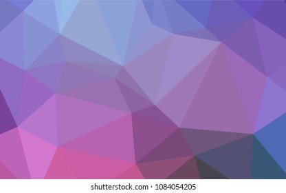 Dark Pink, Blue vector abstract polygonal background. A sample with polygonal shapes. Brand-new style for your business design.