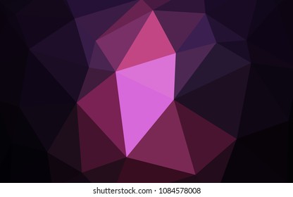 Dark Pink, Blue vector abstract polygonal pattern. Colorful abstract illustration with triangles. Best triangular design for your business.