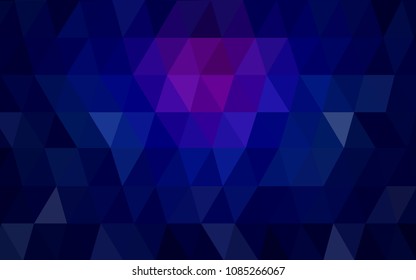Dark Pink, Blue vector abstract textured polygonal background. Blurry triangle design. Pattern can be used for background.
