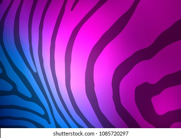 Dark Pink, Blue vector abstract doodle template. Colorful abstract illustration with lines in Asian style. Hand painted design for web, leaflet, textile.