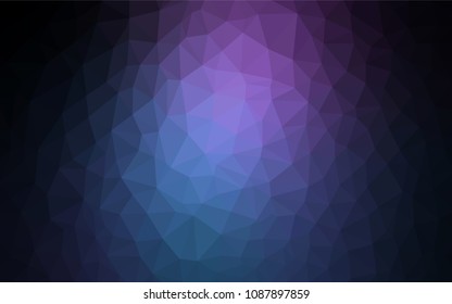 Dark Pink, Blue vector abstract mosaic backdrop. Elegant bright polygonal illustration with gradient. A completely new design for your leaflet.