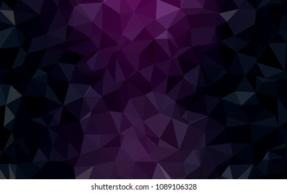 Dark Pink, Blue vector abstract mosaic background. A sample with polygonal shapes. Completely new template for your banner.