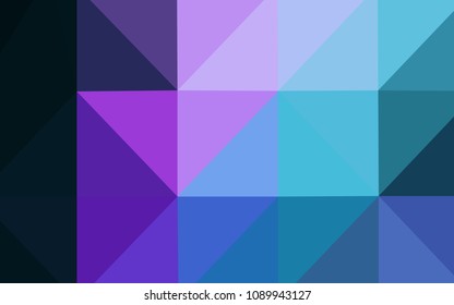 Dark Pink, Blue vector abstract polygonal pattern. A completely new color illustration in a  polygonal style. The template for cell phone's backgrounds.