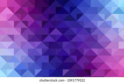 Dark Pink, Blue vector abstract mosaic template. Glitter abstract illustration with an elegant design. A completely new design for your business.