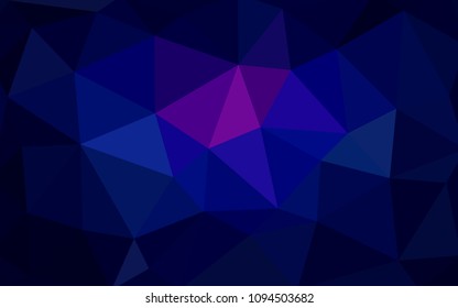 Dark Pink, Blue vector abstract textured polygonal background. Blurry triangle design. Pattern can be used for background.