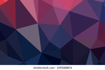 Dark Pink, Blue vector abstract polygonal template. Creative geometric illustration in Origami style with gradient. A completely new design for your leaflet.