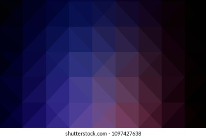 Dark Pink, Blue vector abstract polygonal background. Triangular geometric sample with gradient.  Brand new style for your business design.