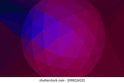 Dark Pink, Blue vector abstract mosaic background with a diamond. Illustration in abstract style with triangles. Best triangular design for your business.