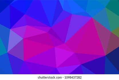 Dark Pink, Blue vector abstract mosaic background. Colorful abstract illustration with gradient. The polygonal design can be used for your web site.