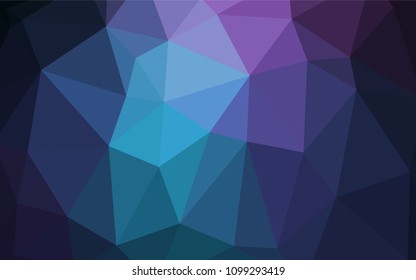 Dark Pink, Blue vector abstract polygonal background. Geometric illustration in Origami style with gradient.  A completely new design for your business.