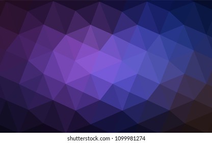 Dark Pink, Blue vector abstract polygonal background. Colorful illustration in polygonal style with gradient. The template for cell phone's backgrounds.